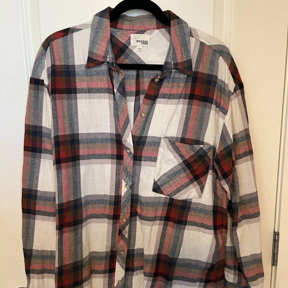 Wilfred FREE - Flannel Button Down Top